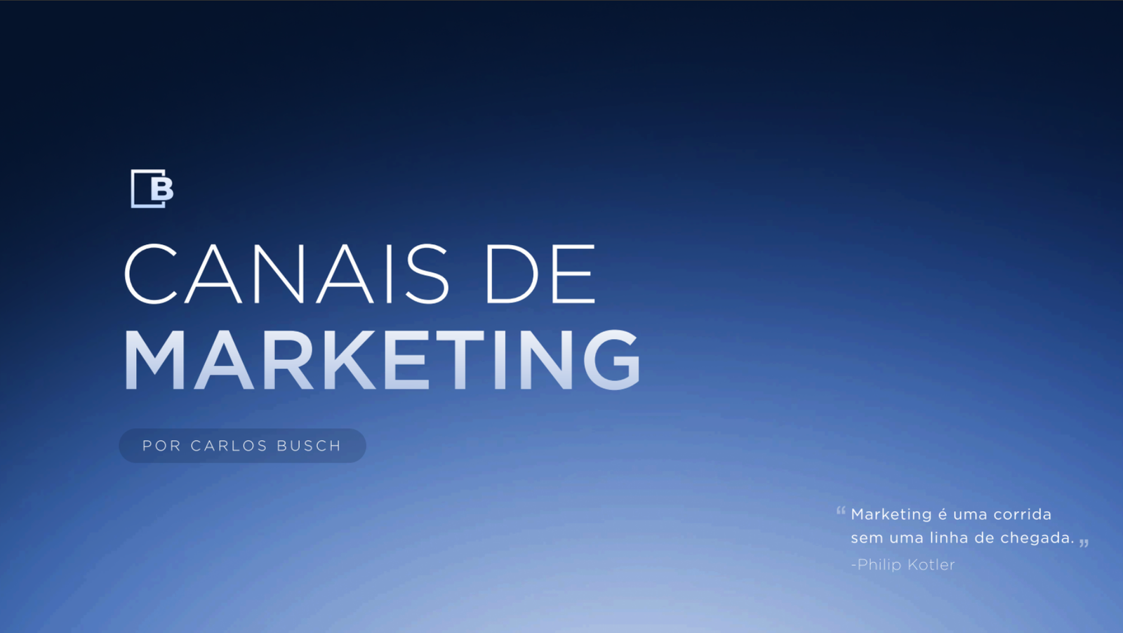 Canais de Marketing